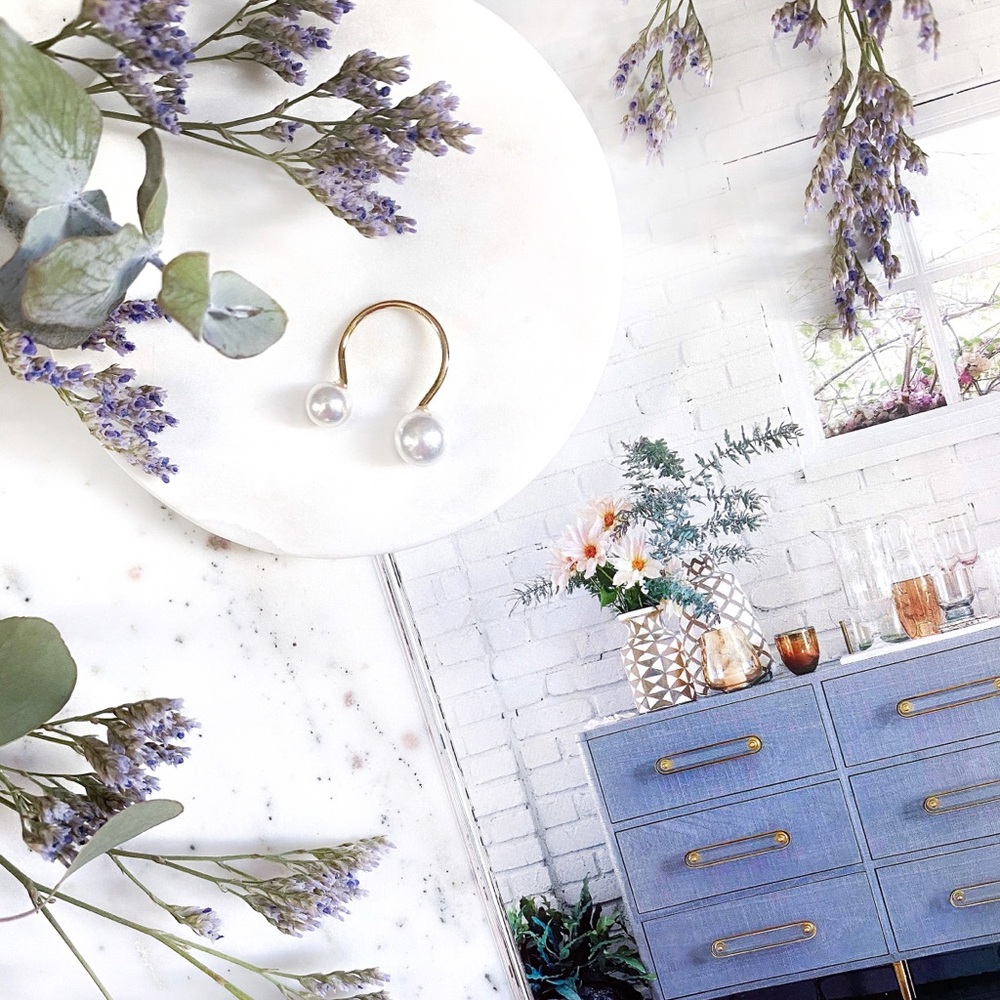 "Juliette" Ring || White Double Pearl Statement